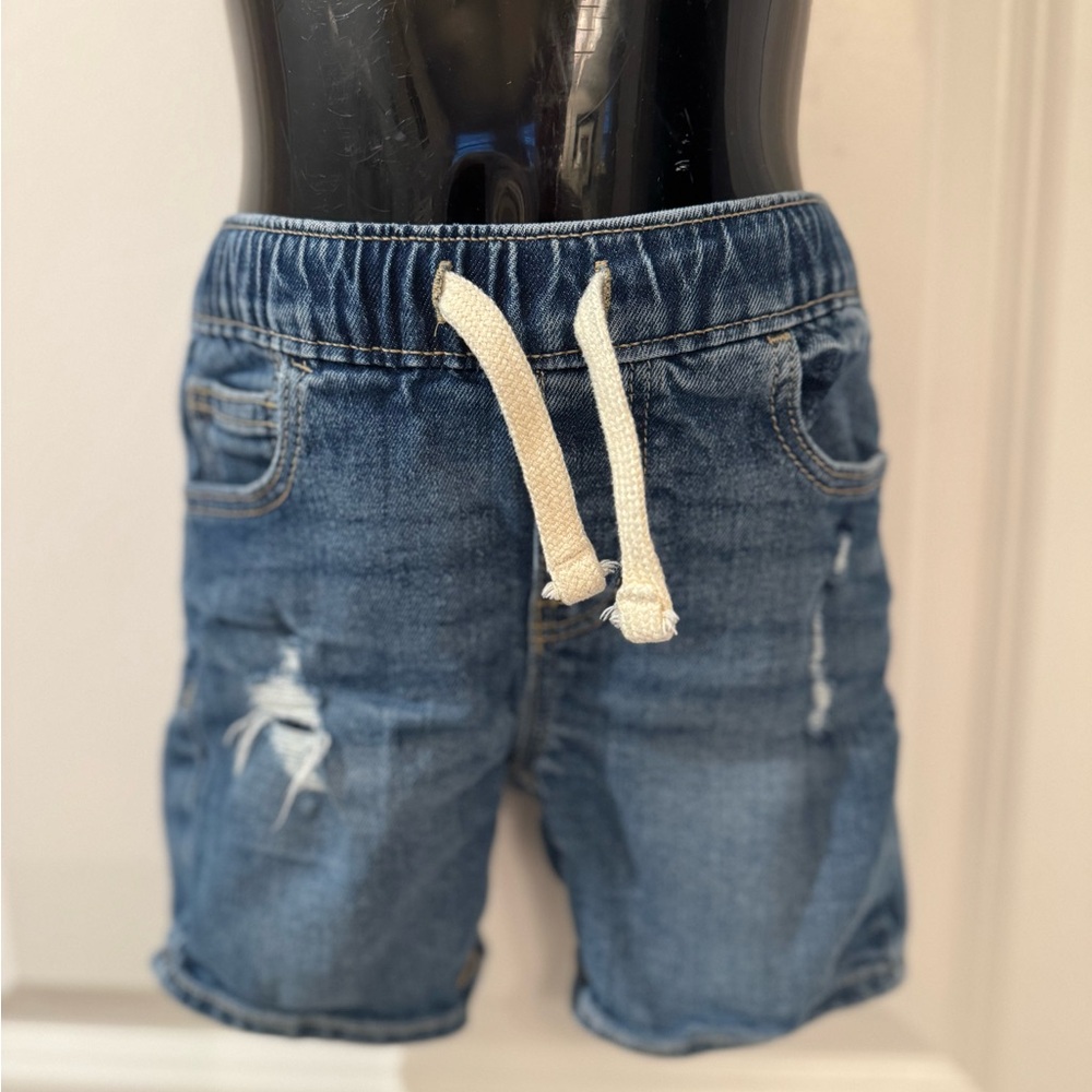 Old Navy Blue Denim Pull-On Shorts with Drawstring